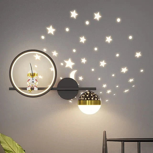 Kinder-Wandleuchte mit Mond- und Sterne-Design Zorenza