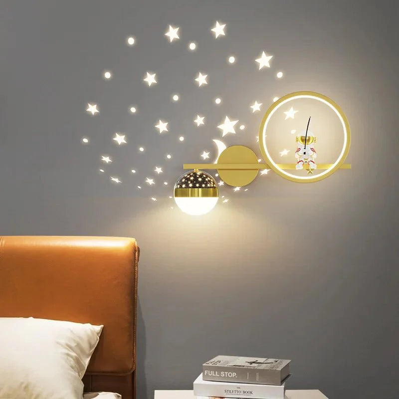 Kinder-Wandleuchte mit Mond- und Sterne-Design Zorenza