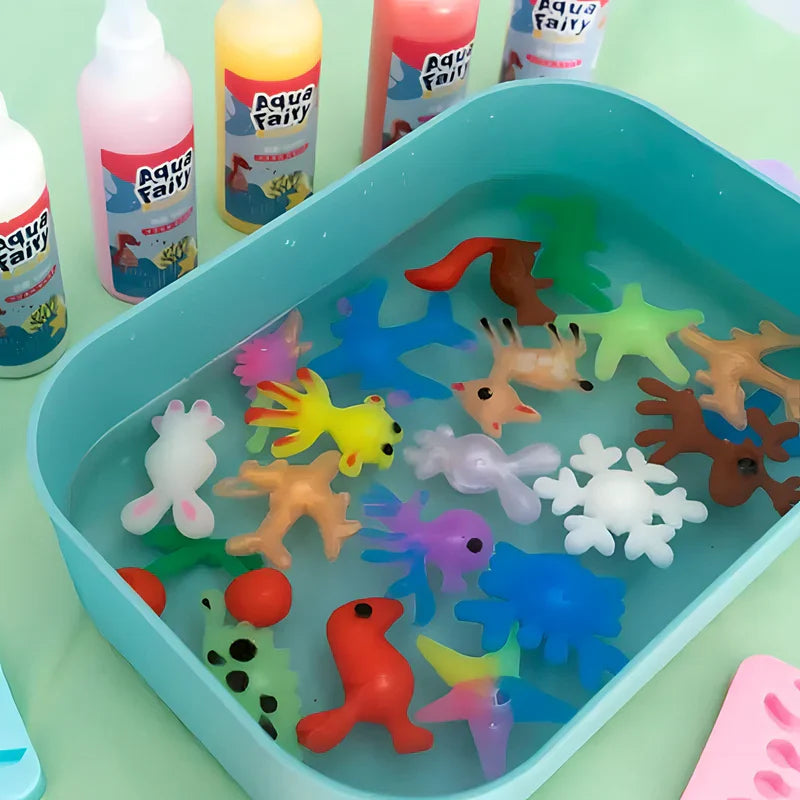 Wasser-Gelee-Kreativset mit bunten Farben und Formen -    Zorenza