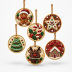 Diamond Painting Weihnachtsanhänger Set 6-teilig -    Zorenza
