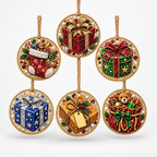 Diamond Painting Weihnachtsanhänger Set 6-teilig -    Zorenza
