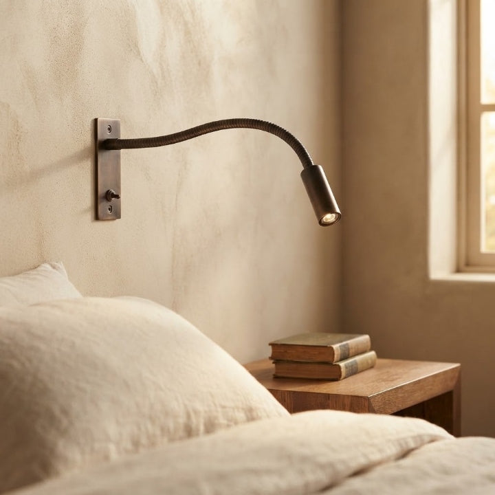 Verstellbare Wandleselampe mit Schwanenhals-Arm, 3 Lichtfarben (3000–6000 K) -    Zorenza