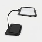LED-Lupenlampe mit großer 3-fach Lupe, Standfuß, Akku und Schwanenhals -    Zorenza