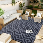 Outdoor-Teppich wendbar mit geometrischem Muster, rutschfest -    Zorenza